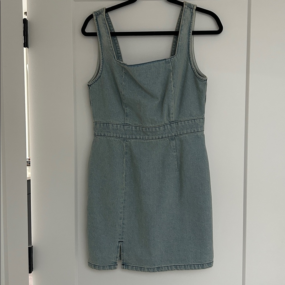 Asos Mini denim dress with low zipper back